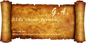 Glöckner Arnold névjegykártya