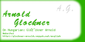 arnold glockner business card